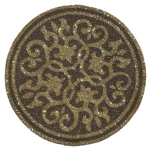 Mantel Individual redondo bordado Benedita Manteles individuales decorativos para mesa - Product Image 4