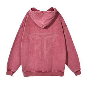 Motif personnalisé Nouveau design tendance Le plus populaire Logo personnalisé Sweats à capuche délavés à l'acide pour hommes Hiver à capuche 2025 - Product Image 2
