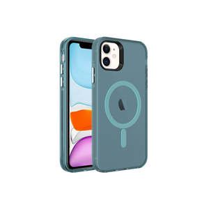 Netzy SAFA pour MagSafe Compatible Coque de protection rigide transparente givrée C-Pro pour iPhone 11 13 Pro Max XR 14 Plus-Orange - Product Image 2