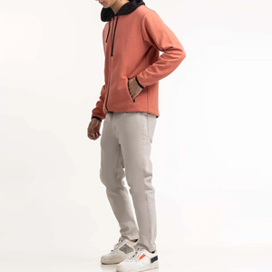 Offre Spéciale personnalisé à la mode hommes 2 côté poche personnalisée fermeture éclair à capuche/hommes plaine coton blanc moins cher prix fermeture éclair à capuche 2025 - Product Image 3