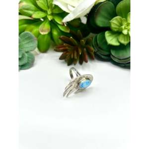<b>Adjustable</b> Navajo Made Golden Hill Turquoise & Sterling Silver Gemstone <b>Ring</b> Bezel Set Natural Stone Everyday Wear - Product Image 4