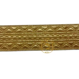 Best Gold Braid bullion wire gold lace braids trim High Quality Factory Made Ceremonial Uniform Braided Laces