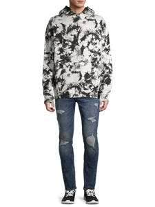 Ensemble de sweat à capuche tie-dye avec logo personnalisé de haute qualité pour hommes Saison d'hiver 100% coton - Product Image 6