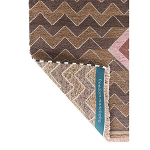 Alfombra de Lana y Seda de Bambú Anudada a Mano Freedom Manchaha Rosa Púrpura, 10 mm, Geométrica, Rectangular, para el Hogar, el Suelo del Pasillo - Les-8351 - Product Image 5