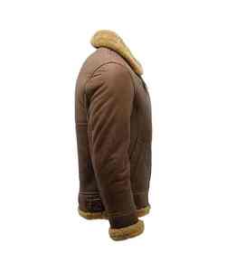 แจ็คเก็ตหนังแท้ทรงบอมเบอร์สำหรับผู้ชาย ดีไซน์หรูหรา คอตั้ง ซิปหนังวัวแท้  ปรับแต่งได้ เหมาะสำหรับฤดูหนาว - Product Image 4