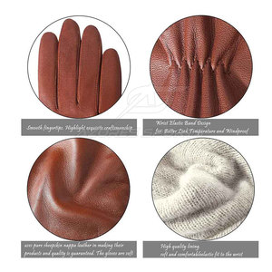 Gants en cuir véritable de qualité supérieure pour hommes, chauds pour l'hiver, pour la conduite, les activités de plein air, mode, en cuir de vachette de haute qualité - Product Image 6