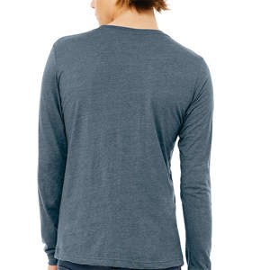 Airlume-Camiseta de manga larga Unisex, Camiseta de algodón peinado y anillo, 52% poliéster, 32, 48% oz, pizarra, brezo CVC, 4,2 - Product Image 6