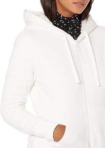 Veste polaire en polyester 100% respirant et écologique pour femmes, à capuche solide, toutes saisons, automne, printemps, hiver, été - Product Image 3