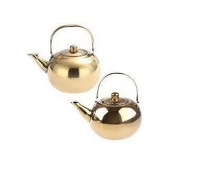Tetera de mano vendedora caliente para servir el té Tetera de metal de nueva apariencia en precio al por mayor Hervidor de nuevo diseño en latón plateado - Product Image 3