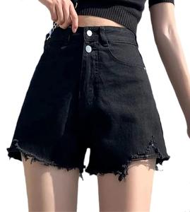 Breathable <b>Sexy</b> Stretch Denim Jeans <b>Short</b> Sportswear Yoga Workout Outdoor Slim Denim <b>Shorts</b> Cheap Price - Product Image 1