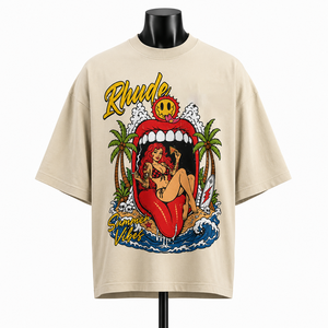 เสื้อยืดพิมพ์ลายกราฟิกขนาดใหญ่พิเศษสำหรับผู้ชาย ผ้าคอตตอนหนานุ่ม สไตล์สตรีทแวร์ วินเทจ ลุคซักยีนส์ - Product Image 1