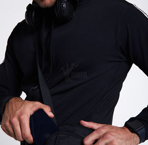 Conjunto Deportivo de Dos Piezas para Hombre, Ajustado, con Cremallera, Sudadera con Capucha y Pantalones Jogger, para Gimnasio, Invierno, Conjuntos Deportivos Lisos - Product Image 3