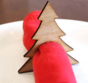 Algunas formas hechas de material de acacia, artículos de mesa de jardín, ajuste de categoría, anillo de rayón para decoración de cena, boda de madera Bohemia - Product Image 5