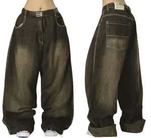 Pantaloni in Denim Cargo di cotone nero lavato in pietra moda Street Wear <span class=keywords><strong>Jeans</strong></span> da <span class=keywords><strong>donna</strong></span> con motivo estivo a gamba dritta - Product Image 5