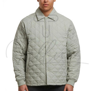 Veste matelassée en toile de style streetwear pour homme, patchwork, vêtements d'hiver, personnalisable, respirante, coupe-vent - Product Image 1