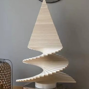 Décoration de sapin de Noël en bois fait main, écologique, de haute qualité, taille et forme personnalisables, résistant aux intempéries, sur pied - Product Image 1