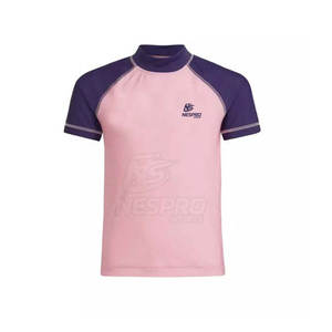 Meilleure vente de produit à manches courtes Rash Guard MMA Wear couleur unie respirant haute qualité dernière conception - Product Image 1