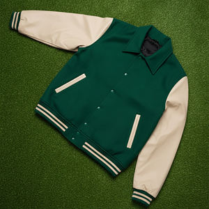 OEM/ODM talla grande pesado impermeable a prueba de viento largo casual desgaste Varsity College Chaqueta Hombre algodón manga High Street Style - Product Image 5