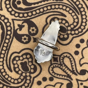 Agate <span class=keywords><strong>Leaf</strong></span> boho phong cách vòng phụ nữ handmade sterling bạc trang sức <span class=keywords><strong>bezel</strong></span> thiết lập thiên nhiên lấy cảm hứng từ đá quý tây nam đám cưới - Product Image 5