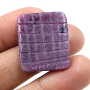 ทับทิมแกะสลักพลอยทับทิมสีแดงธรรมชาติอัญมณีแกะสลักด้วยมือหินหลวมผู้ผลิตสำหรับเครื่องประดับหิน - Product Image 2