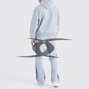 Survêtement en polaire évasé à impression 3D avec logo personnalisé pour hommes, ensemble de pantalons de survêtement d'hiver, sweat à capuche, ourlet personnalisable - Product Image 2