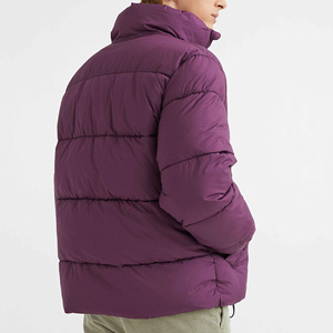 Chaqueta acolchada de invierno de gran tamaño personalizada para hombre con cuello levantado y capucha Abrigo acolchado cálido y acogedor con burbujas - Product Image 3