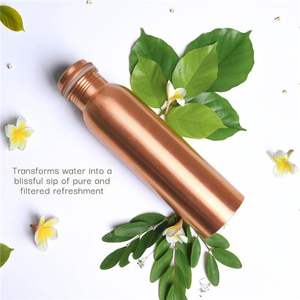 Lightweight <b>copper</b> <b>water</b> <b>bottle</b> with a minimalist design perfect for eco conscious daily <b>water</b> consumption - Product Image 6