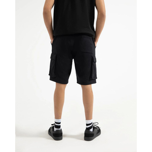 2025 Summer Men's Cotton <b>Cargo</b> <b>Shorts</b> Casual Male Streetwear with <b>Elastic</b> <b>Waist</b> and Multi-Pocket Solid Pattern - Product Image 4