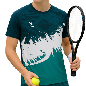 Camiseta deportiva de aspecto moderno Lisa para deporte, camisetas de poliéster 100%, venta al por mayor, logotipo de pecho delantero, ropa de hombre, mayorista de Vietnam - Product Image 1