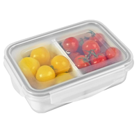 Ensemble de contenants de stockage alimentaire en plastique au design moderne, en matériau PP, avec couvercle à fermeture facile, hermétique, anti-fuite, compatible micro-ondes et congélateur, emballé