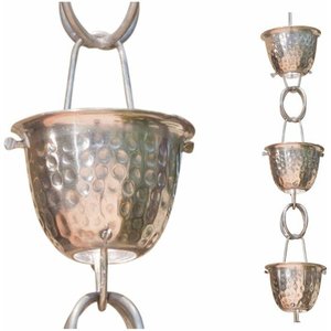 Chaîne de pluie en forme de seau ovale, en fer, en métal, couleur noire, pour gouttière, descente d'eau, fournitures pour la maison et le jardin - Product Image 4