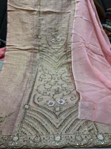 Designer moderne non cousu brodé à la main indien Fashion-Forward beaux costumes pour femmes Style traditionnel en organza pour - Product Image 2