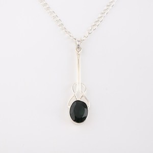 Colgante de Moda de Plata de Ley 925 con Turmalina Verde, Hecho a Mano, Piedra de Nacimiento de Octubre, Certificado IGI, para Mujer, para Fiestas - Product Image 1