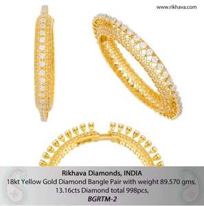 Bracelet élégant en or jaune 18 carats et diamant d'excellente qualité pour événement spécial, cadeau, accessoire pour femme - Product Image 2