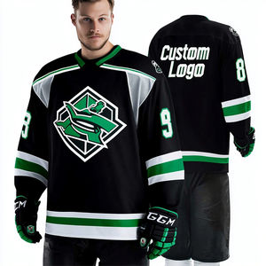 Ensemble de chaussettes et de maillots de hockey imprimés au nom de l'équipe personnalisée pour femmes uniforme de hockey sur glace sublimé en gros pour les équipes - Product Image 1