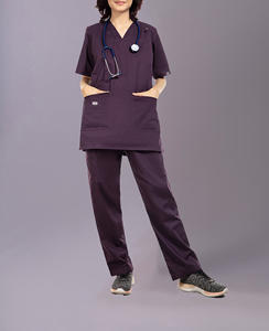 <b>Nursing</b> Suits Salon Custom Logo Hospital Medical Unisex Surgical Scrubs Doctors 2 Piece Nurse Scrub Jumpsuit Uniform Polyester - Product Image 1