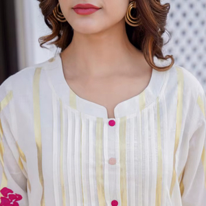 New Arrival High Quality Rayon & Cotton <b>Kurta</b> Set for <b>Women</b> Handcrafted Ethnic Dress for Weddings and Diwali Stretchable - Product Image 1