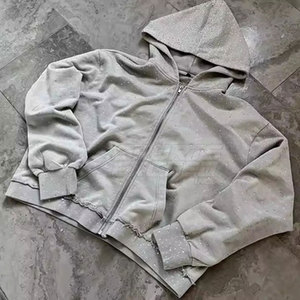 Sudadera con Capucha de Forro Polar con Pedrería Personalizada de Alta Calidad para Hombre, Diseño Moderno para Invierno - Product Image 2