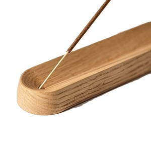 Soporte de incienso de madera con compartimento de cajón para almacenamiento Soporte de incienso de madera con superficie antiquemaduras para uso seguro - Product Image 6