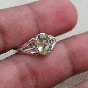 Nouveauté 925 argent Sterling plaqué naturel plaqué améthyste réglage 7x9mm bague à la main bijoux à la mode femmes bijoux - Product Image 4