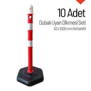 10-Piece Red Reflective Delineator <b>Posts</b> 100 X 6 cm PE Material Road & Traffic Safety - Product Image 4