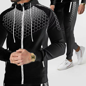 Survêtement deux pièces de style sweat à capuche de haute qualité pour hommes, conception de logo personnalisable, entraînement/fitness confortable, grande taille, solide - Product Image 6