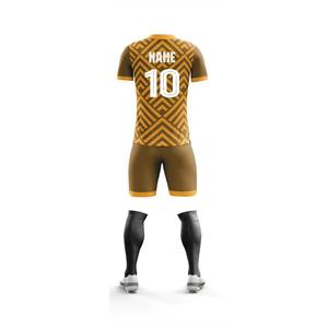 Ensemble de maillot de football à manches courtes de haute qualité et abordable, personnalisable avec un nom imprimé, vêtements de football unisexes, méthode d'impression personnalisée - Product Image 3