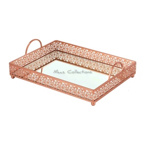 ถาดกระจกสีโรสโกลด์หรูหราพร้อมสีที่กำหนดเองสำหรับการแสดงเครื่องประดับและการจัดเก็บ maaz คอลเลกชันขายส่งโดยตรงจากโรงงาน - Product Image 1