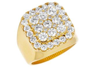 Homme VVS Clarity Moissanite Diamant Rond Glacé Déclaration Personnalisée Bijoux Hip Hop Cadeau Bagues Personnalisées - Product Image 1