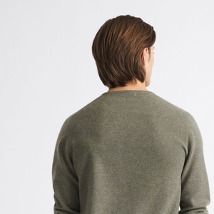 Pull-over col rond pour homme, fin, respirant, décontracté, en coton, hiver, anti-rétrécissement, 100% anti-plis - Product Image 3