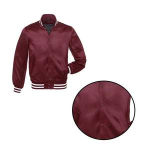 Chaqueta Universitaria de Satén Personalizada en Oferta |   Chaqueta Bomber de Béisbol para Hombre, Transpirable, de Spandex/Poliéster, Cierre de Cremallera, Estilo Casual - Product Image 6