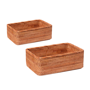 ตะกร้าหวายคุณภาพสูงถาดจากเวียดนามสานด้วยมือสวยงามสำหรับตกแต่งบ้านอเนกประสงค์ - Product Image 1