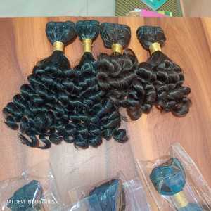 Extensions de cheveux humains vierges indiens personnalisés de qualité supérieure Double trame corps léger vague d'eau crépus lâche crépus droit - Product Image 5