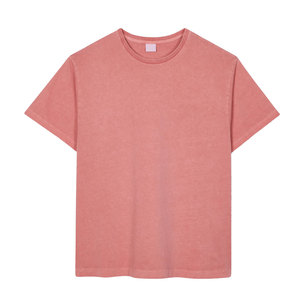 T-shirts en coton délavés à l'acide surdimensionnés élégants pour femmes T-shirts à col rond décontractés à séchage rapide pour vêtements d'été de tous les jours - Product Image 4